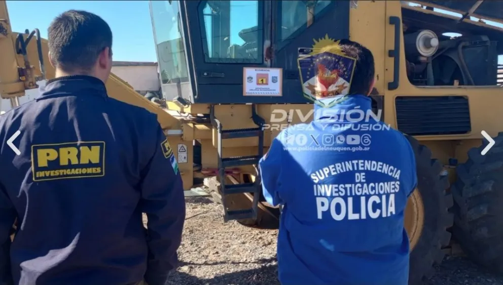 Un operativo entre Río Negro y Neuquén permitió recuperar costoso equipo vial 