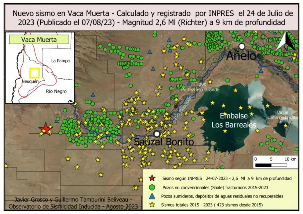 Vaca Muerta: advierten que no están publicando algunas mediciones de sismos inducidos