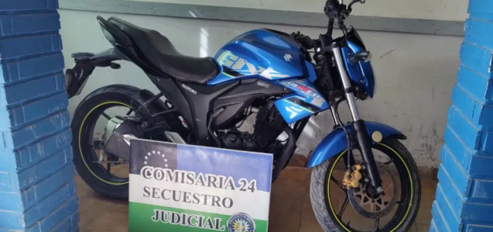 Secuestran una moto robada en el barrio Luis Piedrabuena