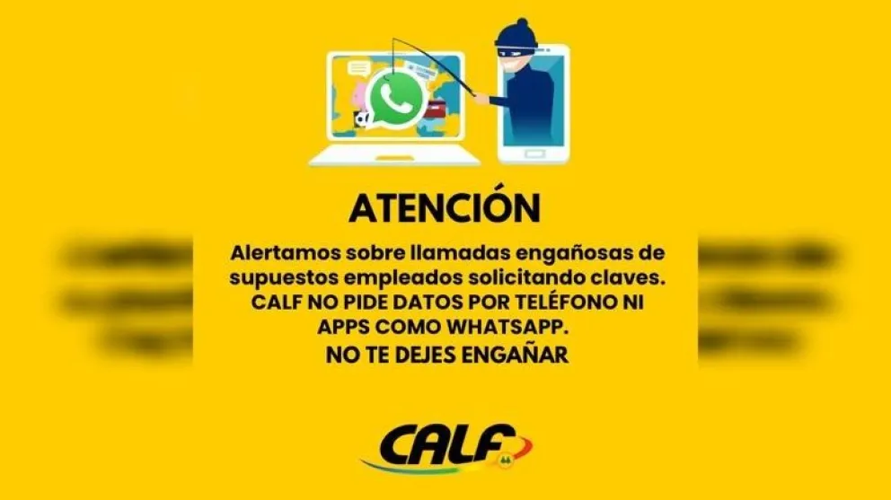 Atención: están realizando estafas haciéndose pasar por operarios de la empresa CALF