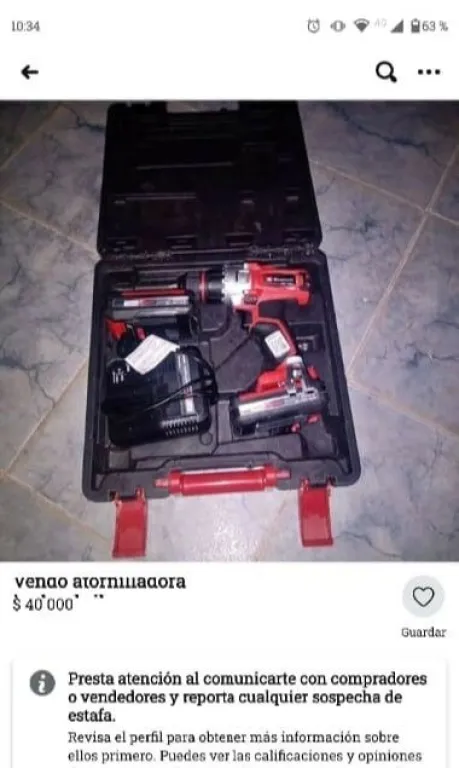 As&iacute; ofrecen las herramientas robadas a la Escuela Laboral