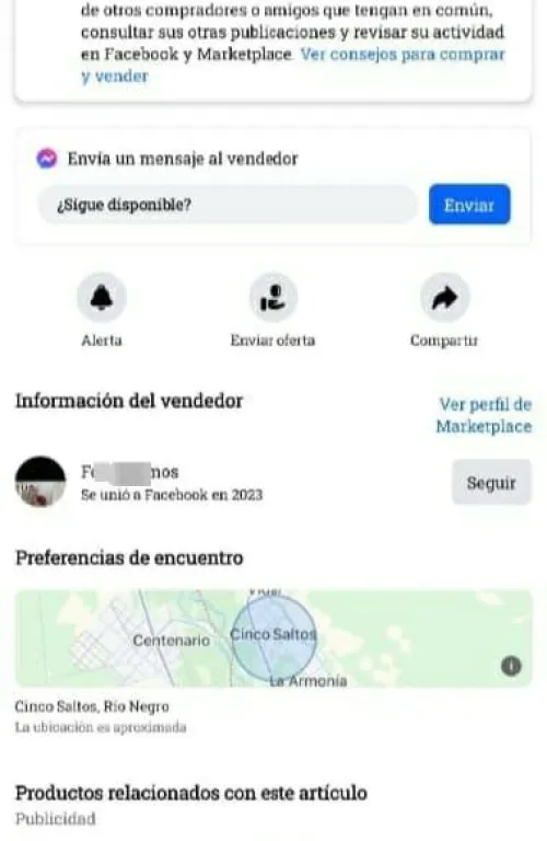 El vendedor de las herramientas robadas las ofrece en la misma ciudad.