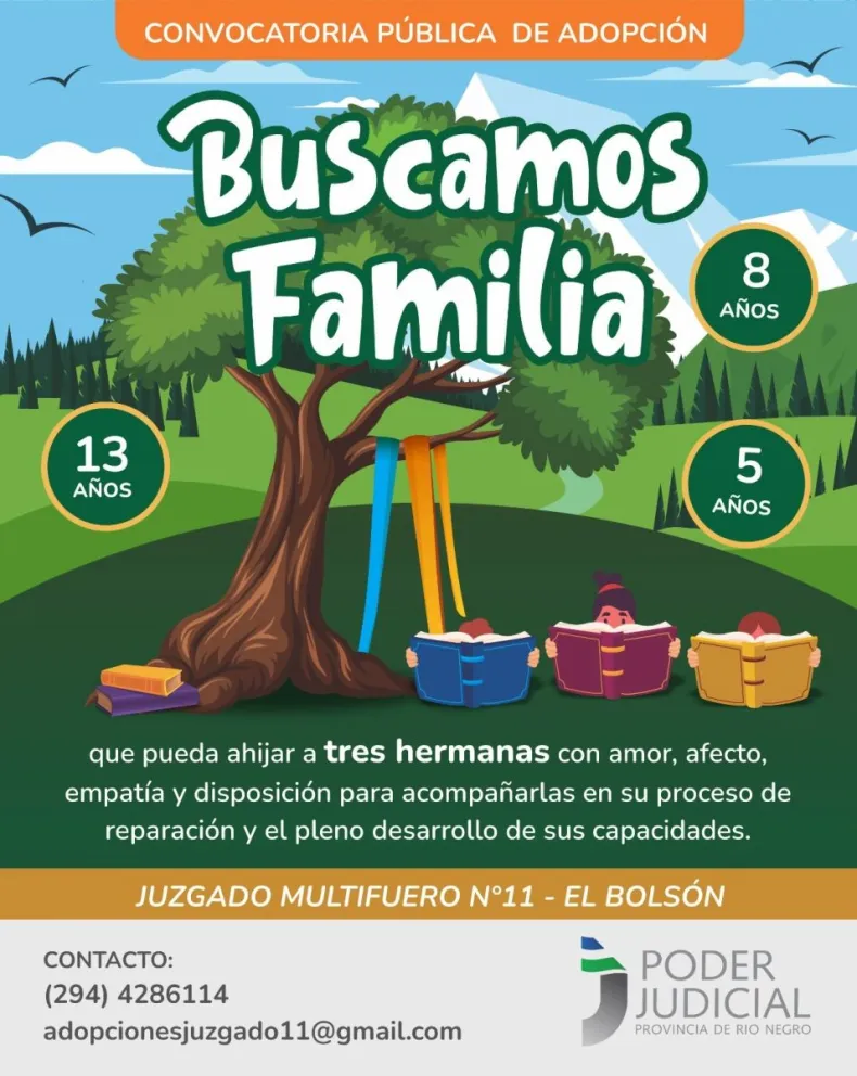 Buscan una familia que pueda adoptar a tres hermanitas