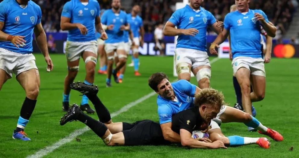 Mundial de Rugby Francia 2023: los All Blacks están en cuartos de final tras golear a Uruguay