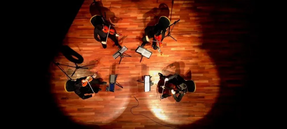    El cuarteto de cuerdas y una presentación con obras del romanticismo