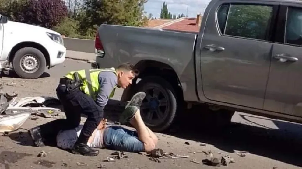 Persecución a alta velocidad en la Ruta 22: Detenido tras choque con patrullero en Cipolletti