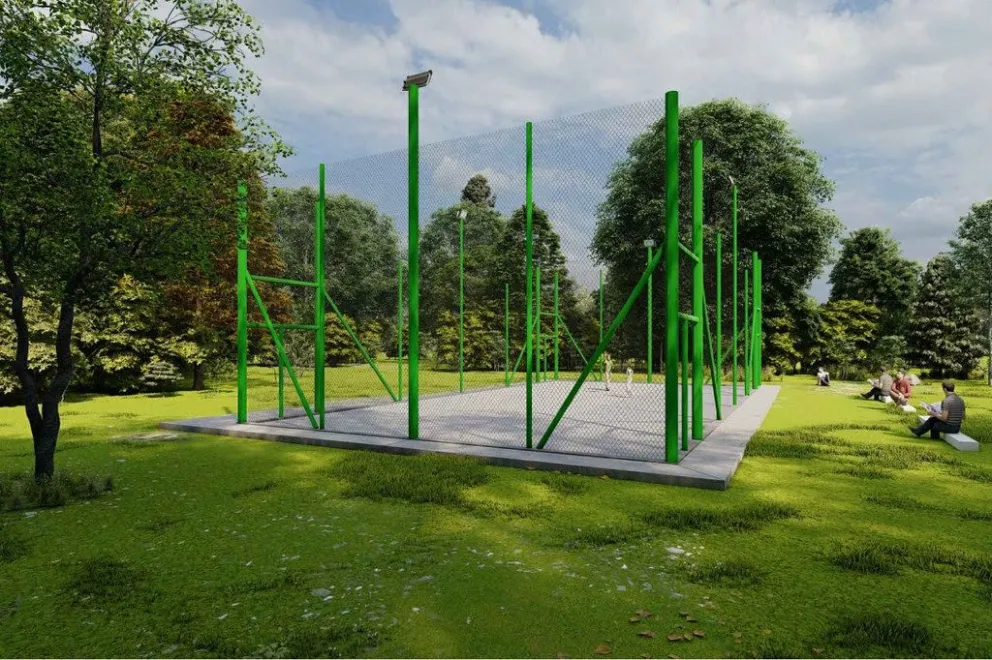 Comienza la obra del nuevo playón deportivo en Cipolletti