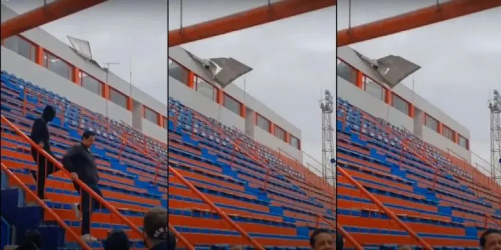Fuerte vientos en la región: Volaron los techos en pleno partido