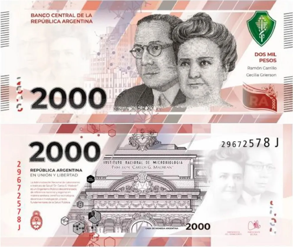 El Banco Central lanza un nuevo billete de $2.000 con innovadoras medidas de seguridad