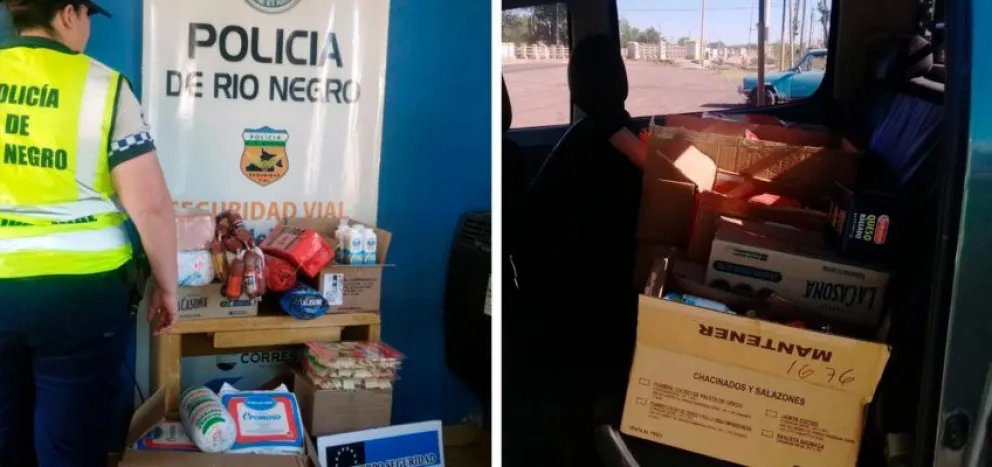    Decomisan alimentos transportados en un vehículo no habilitado