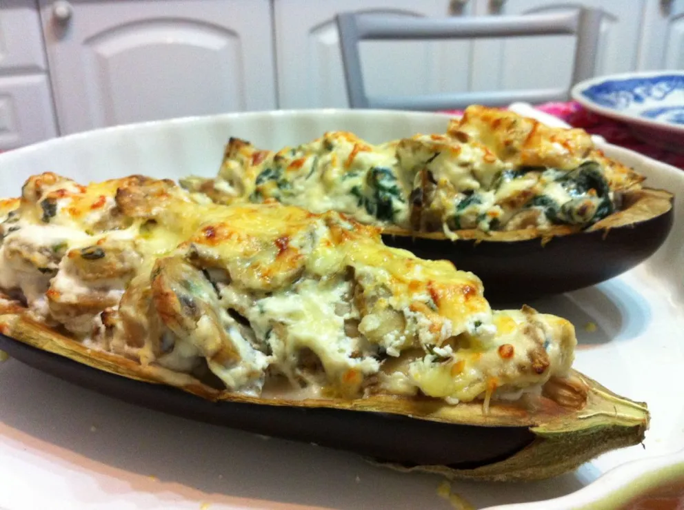 Berenjenas gratinadas al roquefort: combinación de sabor y textura