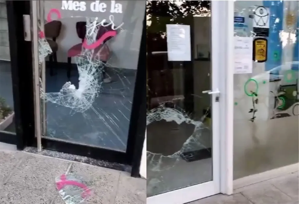 Rompieron las vidrieras de dos comercios de Cipolletti