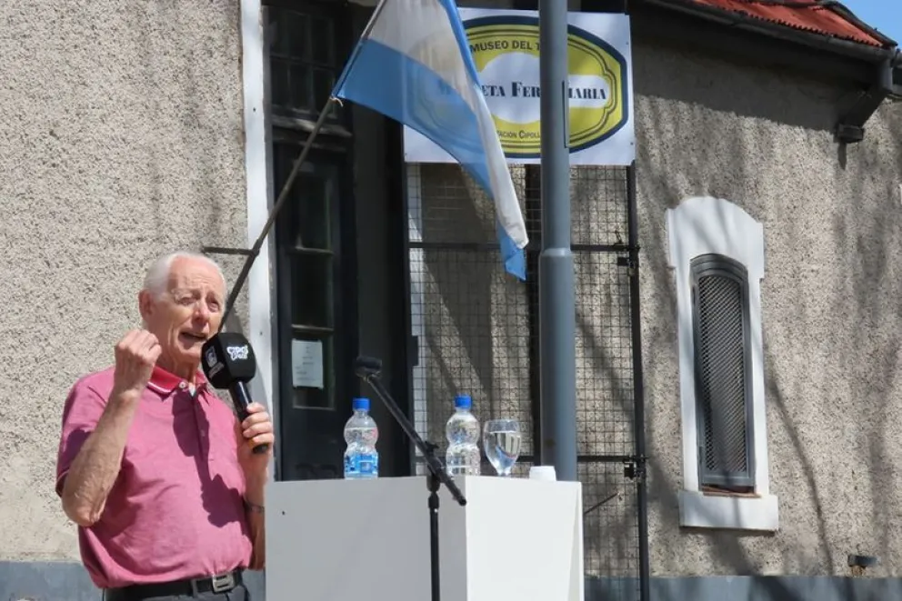 El último adios a don Enzo, el creador del museo Ferroviario y un apasionado de la historia