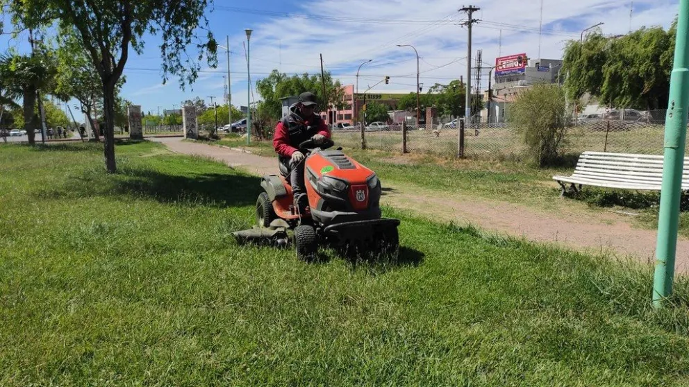 Jornada intensa de mantenimiento en espacios públicos de la ciudad