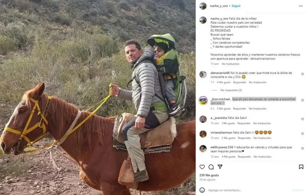 Gran dolor: el último posteo que uno de los andinistas que murió en Chile le dedicó a su hijo