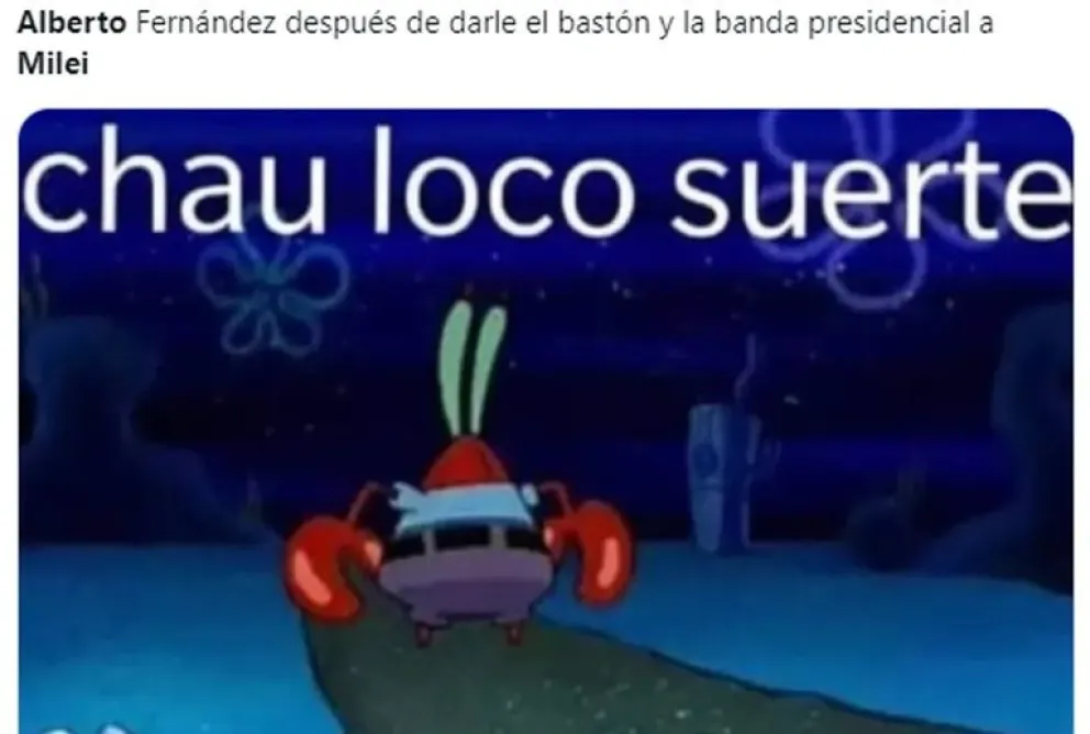 Los memes de la asunción presidencial de Javier Milei 