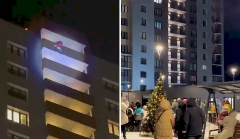 Se disfrazó de Papá Noel para sorprender a sus hijos pero terminó en tragedia: murió tras caer del piso 25