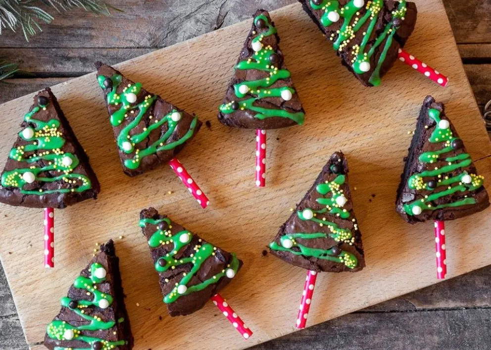 Endulza tus fiestas con un Brownie de Navidad irresistible