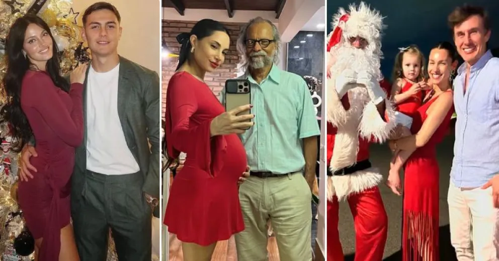 Los famosos revelan sus looks navideños en las redes