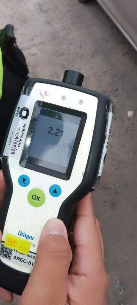 Detuvieron a un conductor ebrio en la Ruta 65: tenía 2,21 de alcholemia