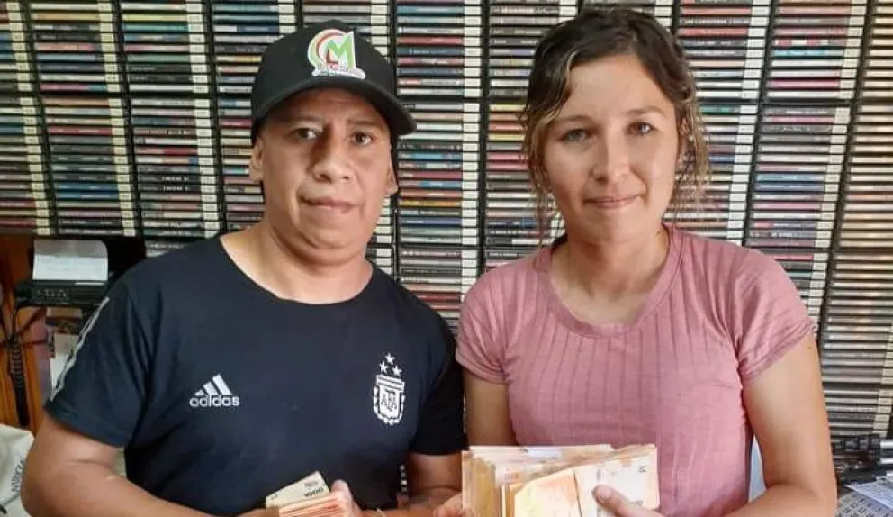 Gran gesto de solidaridad de una vecina al  devolver más de un millón de pesos 