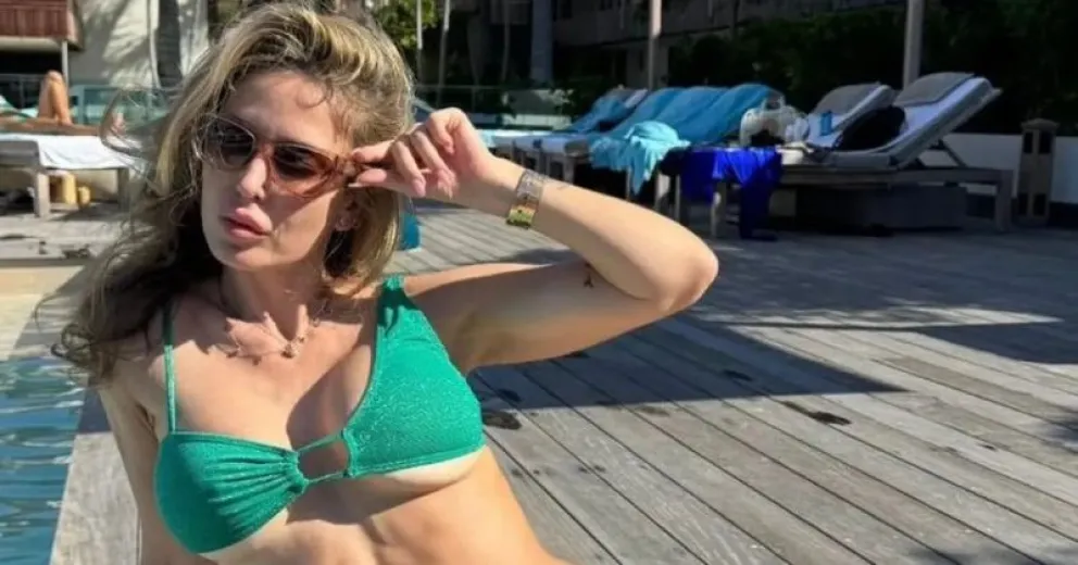 Jésica Cirio fue vista de vacaciones en el Caribe acompañada por un hombre