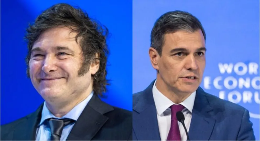 Fuerte cruce entre Sánchez y Milei en Davos por la función de las políticas neoliberales