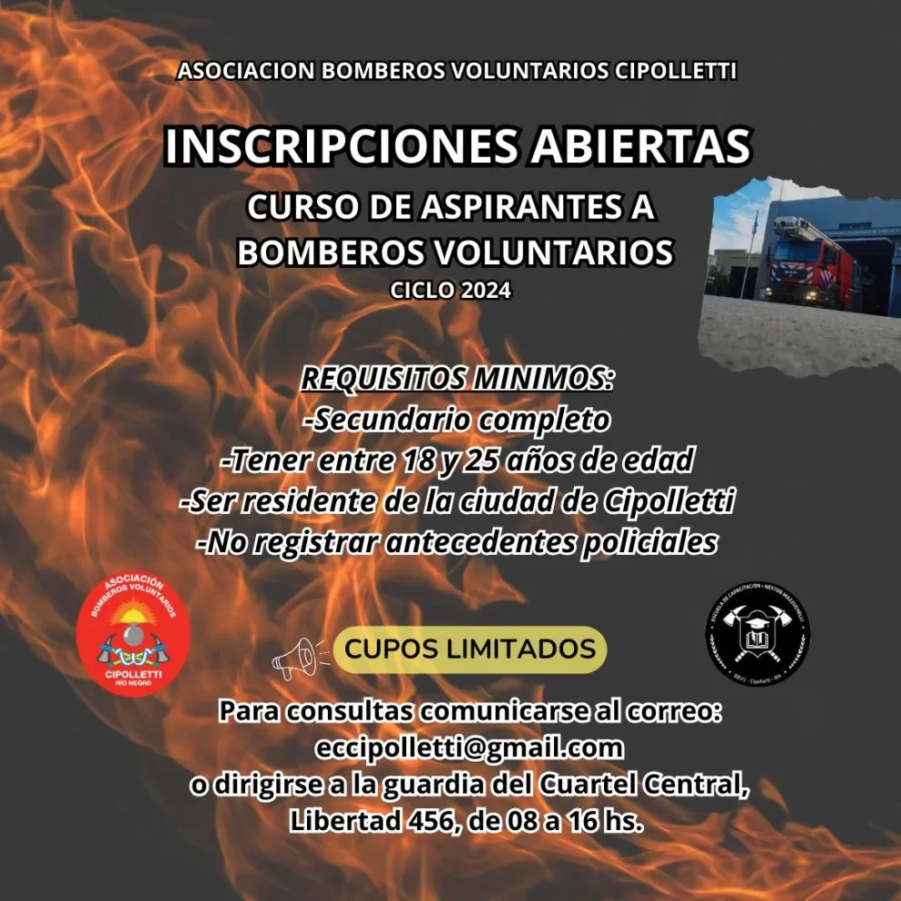 Sigue abierta la inscripción para el curso de bombero voluntario