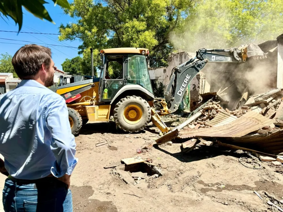 Demolieron el “aguantadero” que funcionaba en el barrio Alaniz