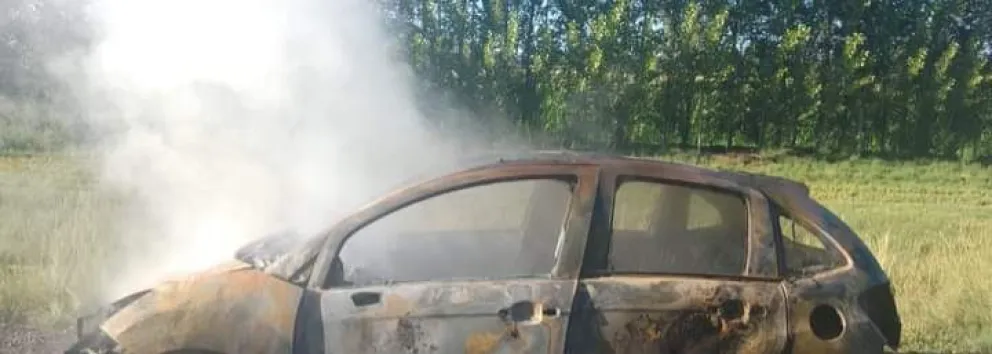 Un Citroën C3 ardió en llamas en plena Ruta 22