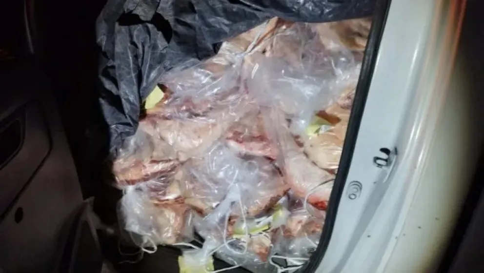 Lo atraparon llevando 600 kilos de carne con hueso hacia el Alto Valle 