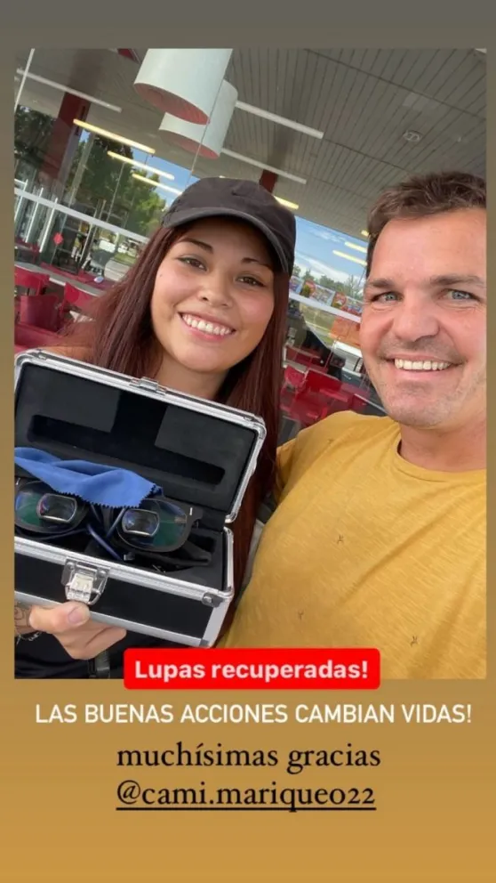 Le robaron lentes especiales a un médico de la región y pudo recuperarlos