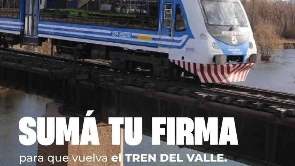 Juntan firmas a través de Change.org por el regreso del Tren del Valle a Cipolletti