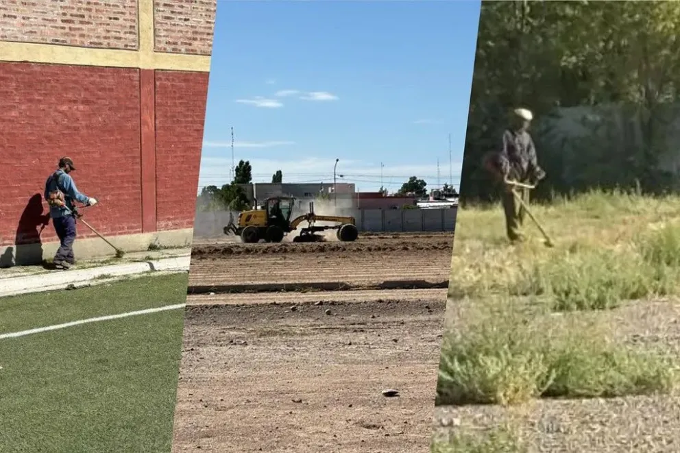 Continúan los trabajos de reacondicionamiento en el Estadio Municipal de Cipolletti 
