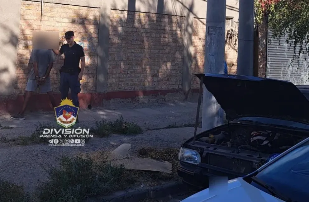    De terror: no se conformó con los cables del alumbrado y quiso robar el cableado de un auto