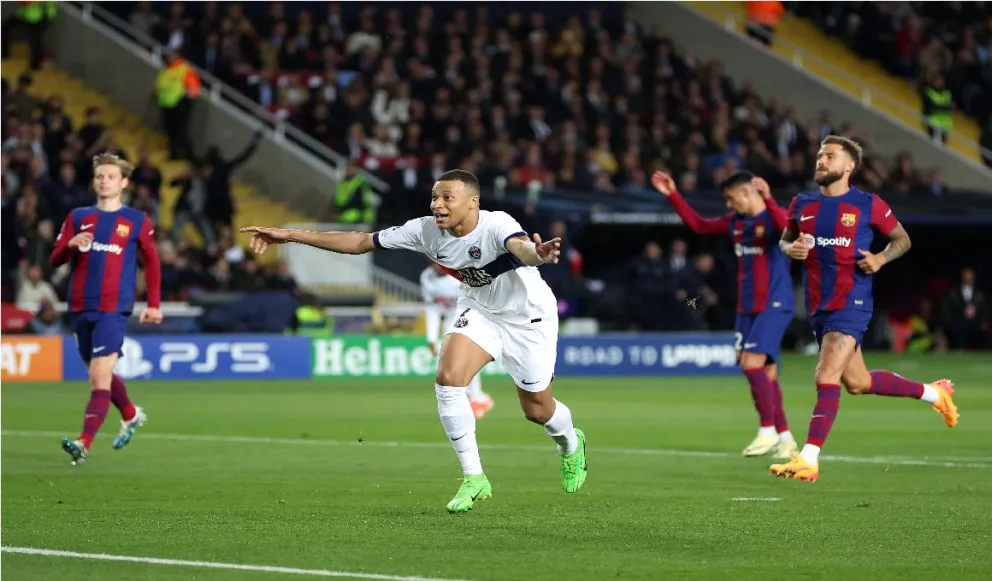 PSG goleó a Barcelona como visitante y se metió en semifinales