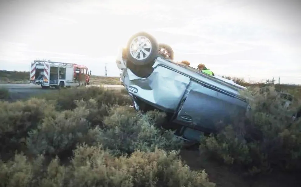 Un matrimonio cipoleño sufrió un vuelco en la Ruta 22