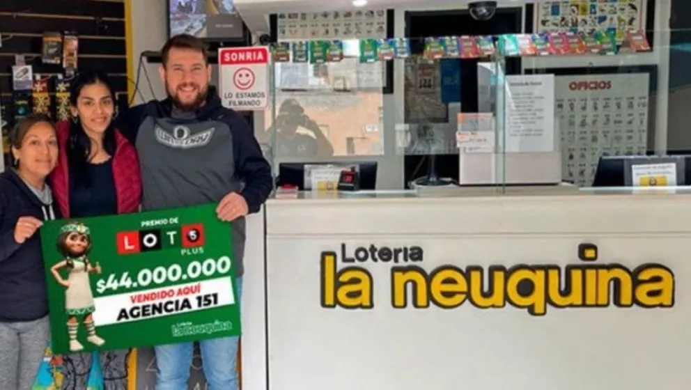 Un vecino del Alto Valle apostó y ganó 44 millones en el Loto 5 Plus