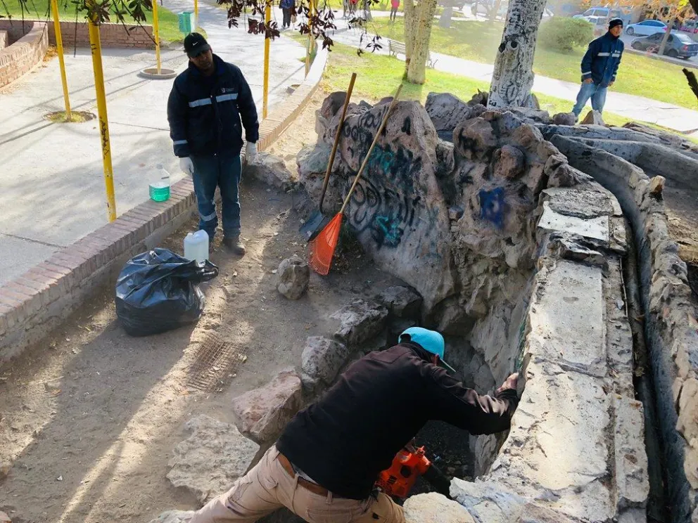 Volverá a ponerse en funcionamiento la cascada del Paseo de la Familia 