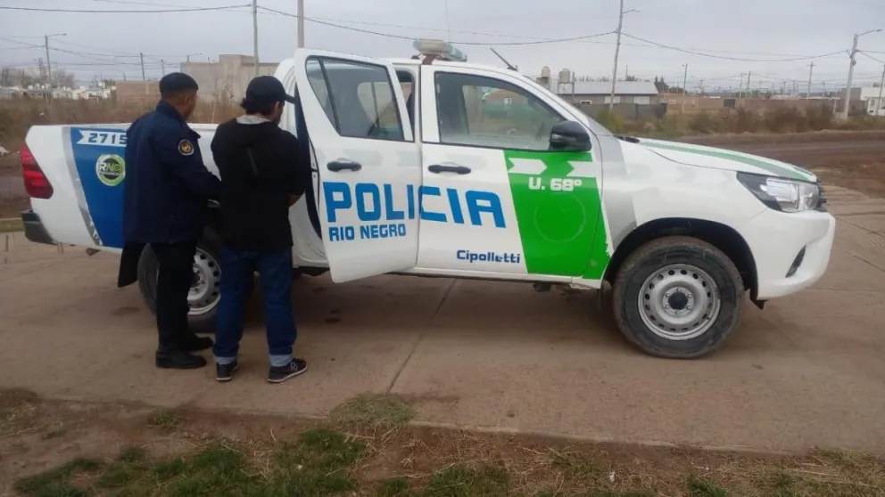 La subcomisaría 68 de Cipolletti  detuvo a un hombre acusado de violencia de género 