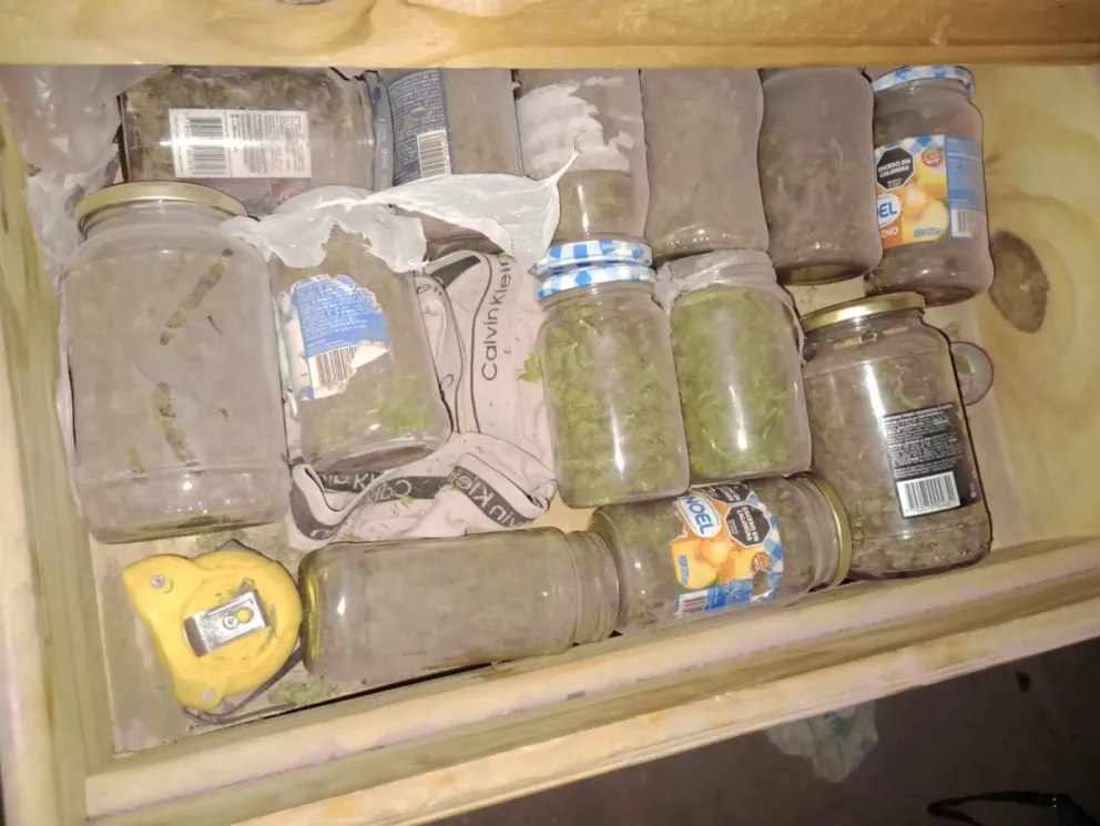 Secuestran 14 frascos de marihuana y un arma de fuego durante un operativo en la Isla Jordán