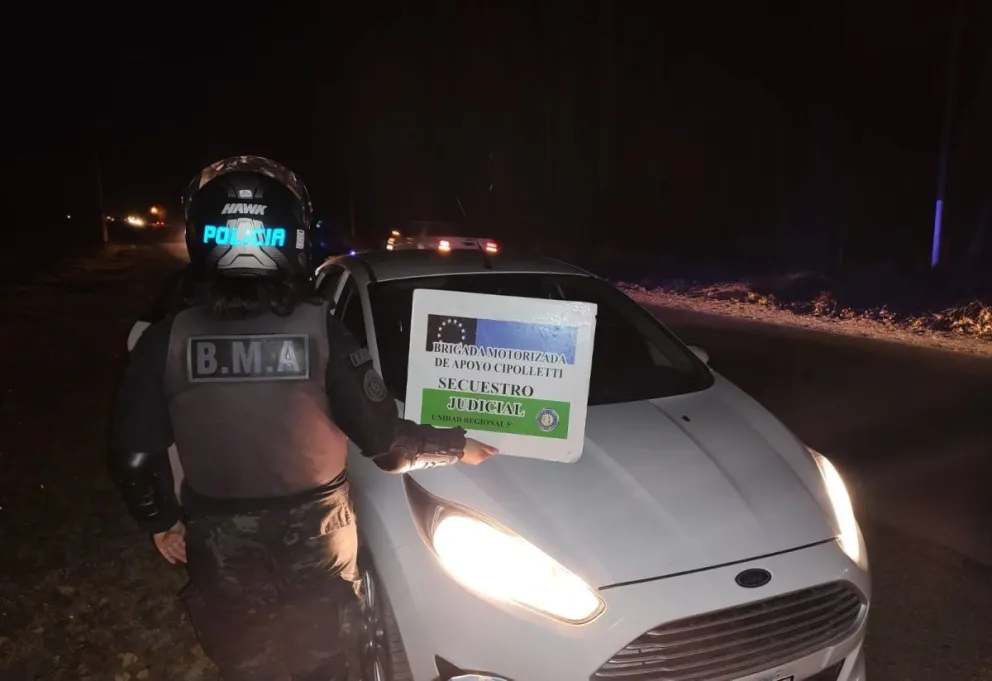 Recuperaron un vehículo robado luego de una persecución por dos localidades del Alto Valle 