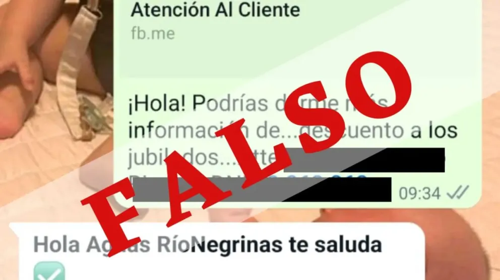 Aguas Rionegrinas advierte a sus usuarios sobre falsos mensajes de WhatsApp