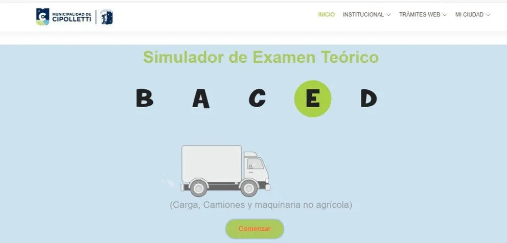 La Municipalidad puso a disposición de los ciudadanos un simulador del examen vial online 