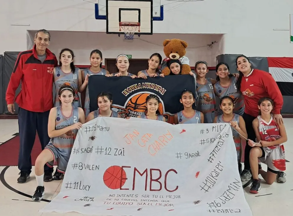 Otro logro deportivo: el equipo femenino cipoleño U12 es campeón provincial de Básquet 