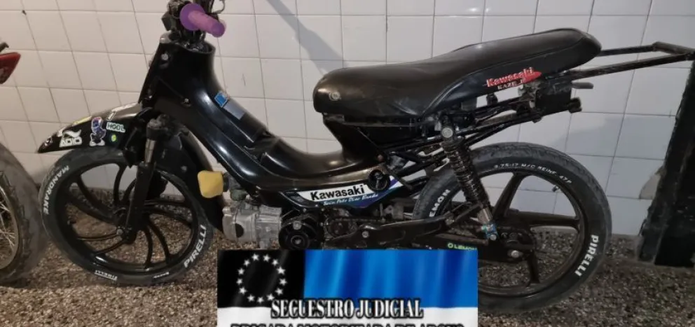 Secuestraron moto por falta de luces y con adulteraciones en el motor
