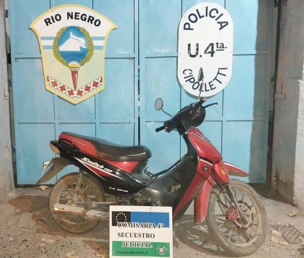 En diferentes operativos, la policía recuperó en Cipolletti dos motos robadas 