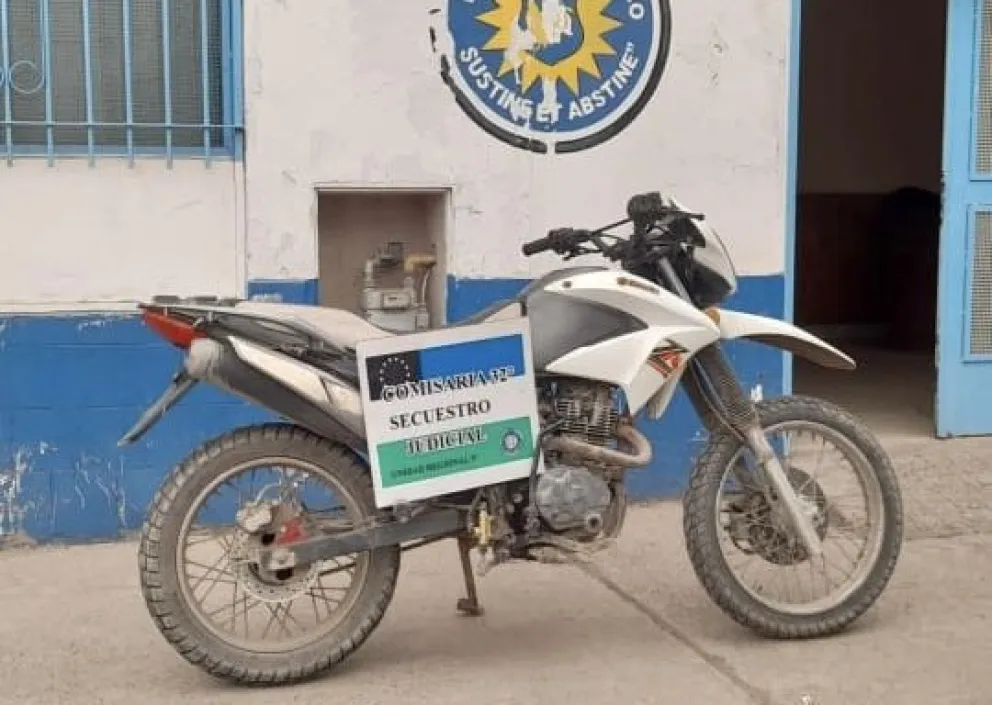 Detuvieron a un motociclista el cual tenía en su posesión una moto robada   