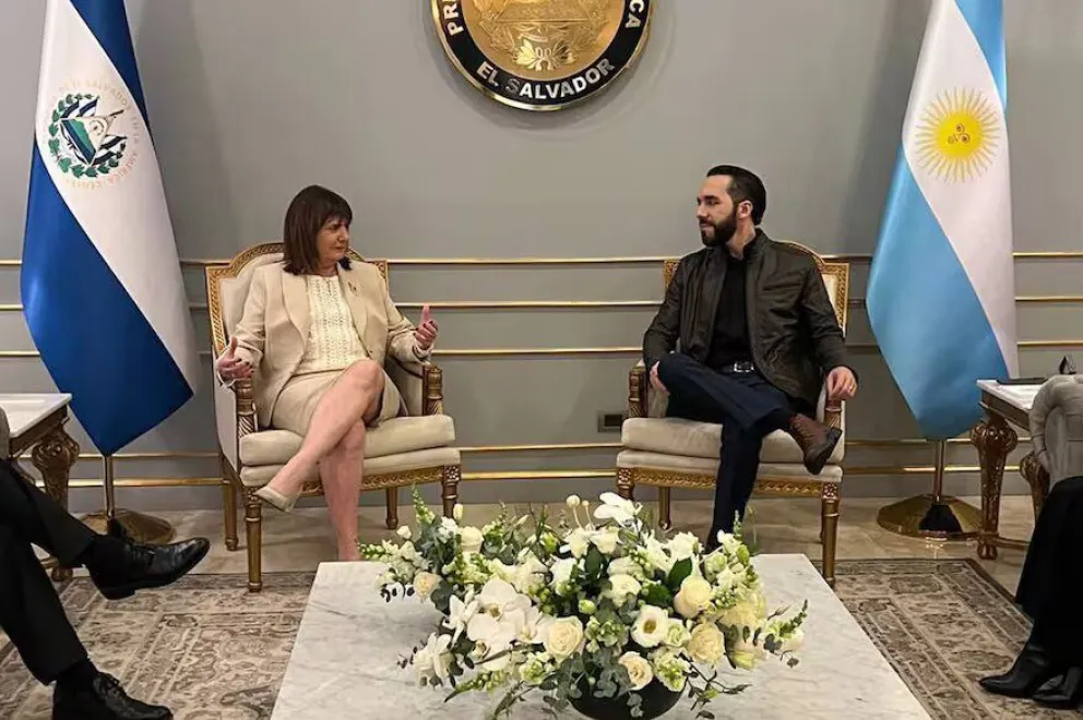 Patricia Bullrich se reunió con Bukele en El Salvador  