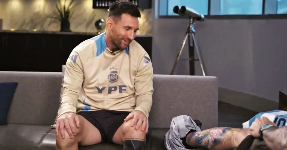 La inesperada reacción de Lionel Messi al ver el tatuaje que se hizo Marcelo Tinelli por él